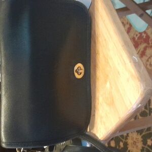 Coach vintage black soft leather small shoulder bag